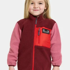 Didriksons Kids' Anten Full Zip Anemon Red