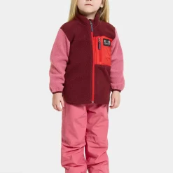 Didriksons Kids' Anten Full Zip Anemon Red