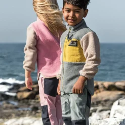 Didriksons Kids' Anten Full Zip Light Heather Pink