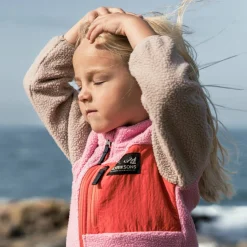 Didriksons Kids' Anten Full Zip Light Heather Pink