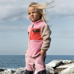 Didriksons Kids' Anten Full Zip Light Heather Pink