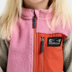 Didriksons Kids' Anten Full Zip Light Heather Pink