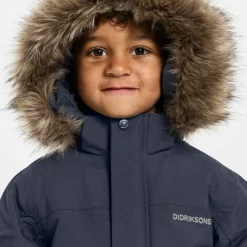 Didriksons Kids' Bjärven Parka 4 Navy