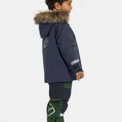 Didriksons Kids' Bjärven Parka 4 Navy