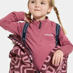 Didriksons Kids' Bjärven Printed Coverall 2 Path S Pink
