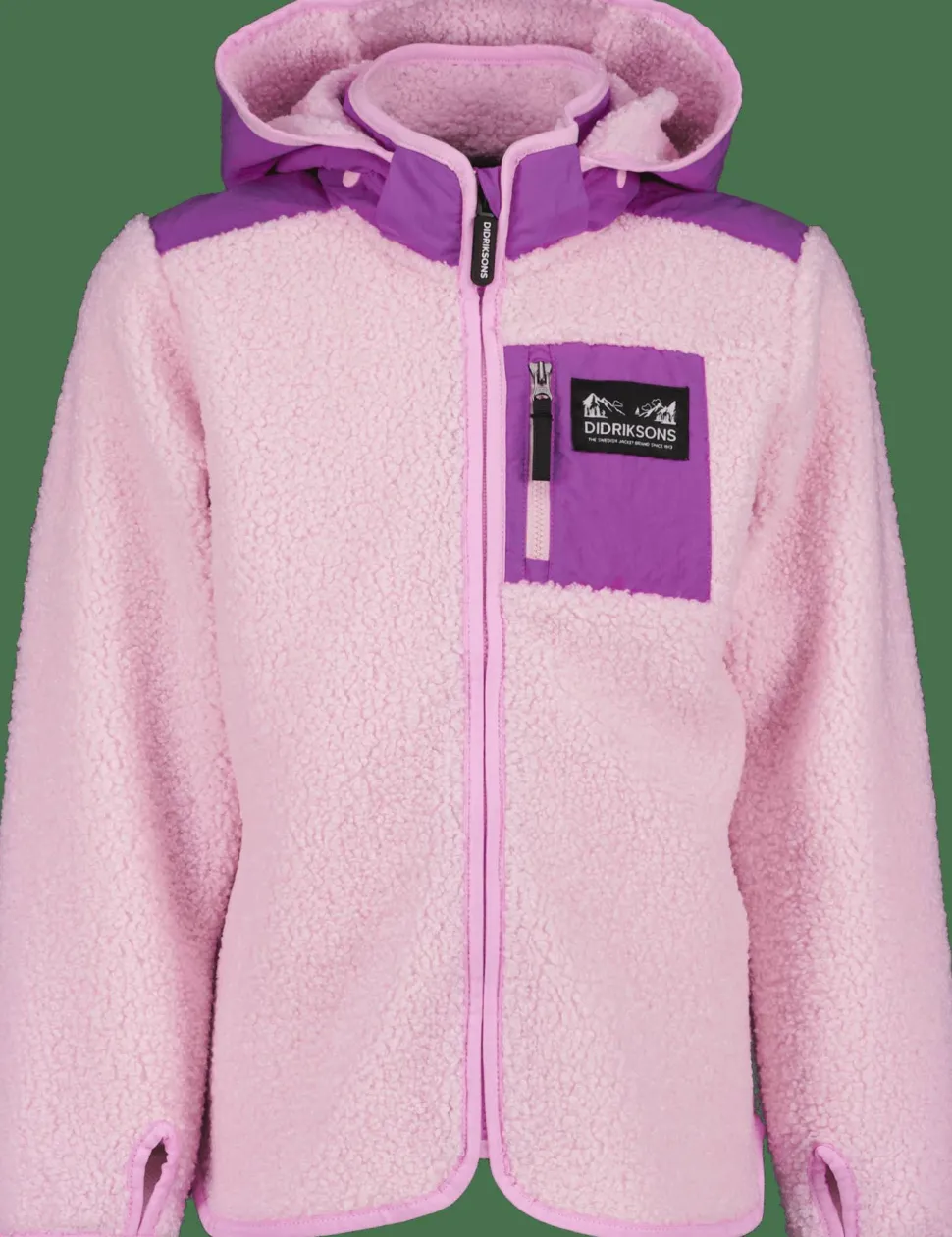 Didriksons Kids' Exa Full Zip Orchid Pink