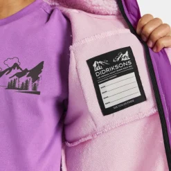 Didriksons Kids' Exa Full Zip Orchid Pink