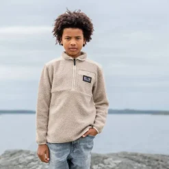 Didriksons Kids' Exa Half Zip Beach Beige