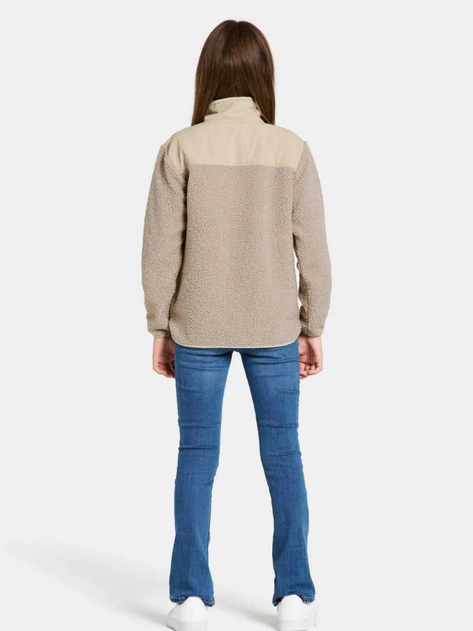 Didriksons Kids' Exa Half Zip Beach Beige