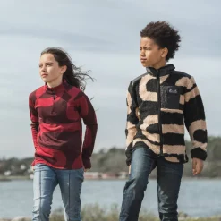 Didriksons Kids' Exa Printed Full Zip 2 Path L Black
