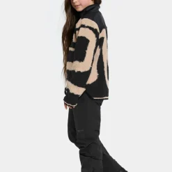 Didriksons Kids' Exa Printed Full Zip 2 Path L Black