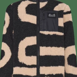 Didriksons Kids' Exa Printed Full Zip 2 Path L Black