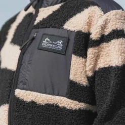 Didriksons Kids' Exa Printed Full Zip 2 Path L Black