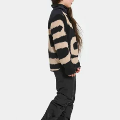 Didriksons Kids' Exa Printed Full Zip 2 Path L Black
