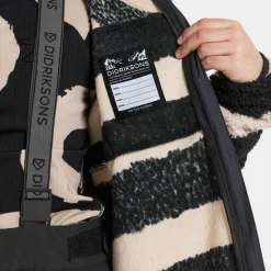 Didriksons Kids' Exa Printed Full Zip 2 Path L Black
