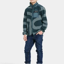 Didriksons Kids' Exa Printed Full Zip 2 Path L Blue