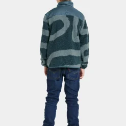 Didriksons Kids' Exa Printed Full Zip 2 Path L Blue