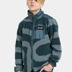 Didriksons Kids' Exa Printed Full Zip 2 Path L Blue
