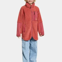 Didriksons Kids' Marmor Full Zip Long Mineral Red