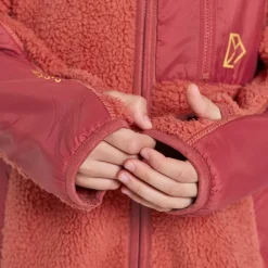 Didriksons Kids' Marmor Full Zip Long Mineral Red