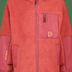 Didriksons Kids' Marmor Full Zip Long Mineral Red