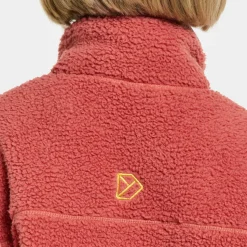 Didriksons Kids' Marmor Full Zip Long Mineral Red