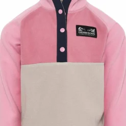 Didriksons Kids' Monte Half Button 5 Heather Pink