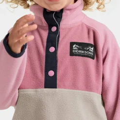 Didriksons Kids' Monte Half Button 5 Heather Pink