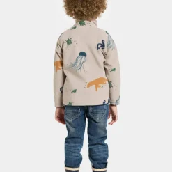 Didriksons Kids' Monte Printed Full Zip 10 Winter Ocean Multi