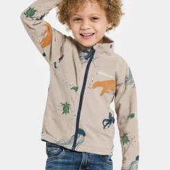 Didriksons Kids' Monte Printed Full Zip 10 Winter Ocean Multi