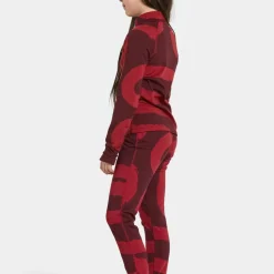 Didriksons Kids' Yotta Printed Set Path L Rust