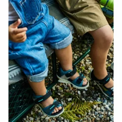 Ecco Kids' Ecco X-trinsic Flat Sandal Multicolor Fir Green