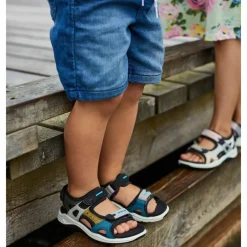 Ecco Kids' Ecco X-trinsic Flat Sandal Multicolor Fir Green