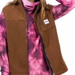 Eivy Women's Lumberjackie Sherpa Vest Brown
