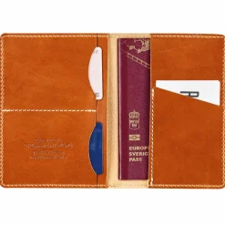 Fjällräven Leather Passport Cover Leather Cognac