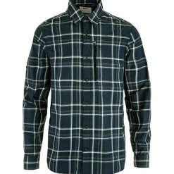 Fjällräven Men's Abisko Hike Shirt Long Sleeve Dark Navy-chalk White