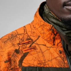 Fjällräven Men's Brenner Pro Padded Jacket Orange Multi Camo-Deep Forest