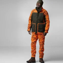 Fjällräven Men's Brenner Pro Padded Jacket Orange Multi Camo-Deep Forest