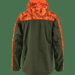 Fjällräven Men's Drev Hybrid Jacket Deep Forest-Orange Multi Camo