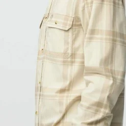 Fjällräven Men's Övik Lite Flannel Shirt Chalk White-fossil