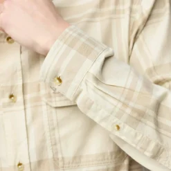 Fjällräven Men's Övik Lite Flannel Shirt Chalk White-fossil