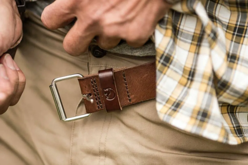 Fjällräven Singi Belt 4 cm Leather Brown