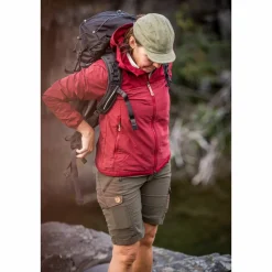 Fjällräven Women's Nikka Shorts Curved Suede Brown