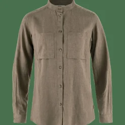 Fjällräven Women's Övik Hemp Shirt Long Sleeve Suede Brown
