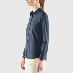 Fjällräven Women's Övik Lite Shirt Long Sleeve Navy