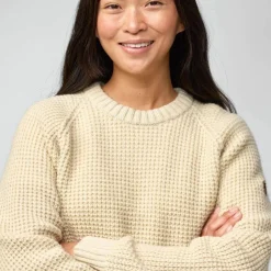 Fjällräven Women's Övik Waffle Knit Light Beige