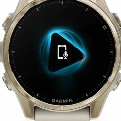 Garmin Fenix 8 Amoled 43mm, Sapphire Soft Gold - Fog Grey/Sandstone Silicone Strap