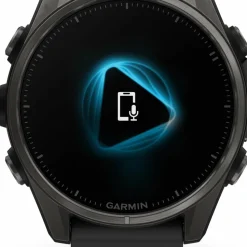 Garmin Fenix 8 Amoled 43mm, Sapphire Carbon Gray DLC Titanium - Black/Pebble Grey Silicone Strap