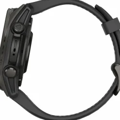 Garmin Fenix 8 Amoled 43mm, Sapphire Carbon Gray DLC Titanium - Black/Pebble Grey Silicone Strap