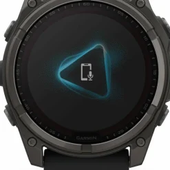 Garmin Fenix 8 Solar 51mm, Sapphire Solar Carbon Gray DLC Titanium - Black/Pebble Grey Silicone Strap